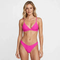 Hot Pink Triangle Bikini Set For Women