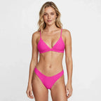 Hot Pink Triangle Bikini Set For Women