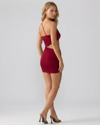 Odette | Ruched Cut-Out Mini Dress