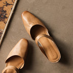 Amelie | Women's Square-Toe Leather Mules