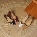 Ceyra | Women's Leather Kitten Heels