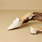 Marloe Pointed Leather Mules