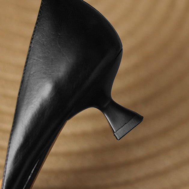 Ceyra | Women's Leather Kitten Heels