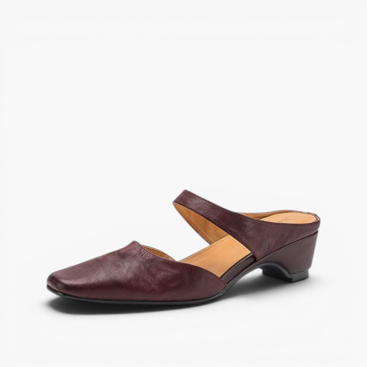 Amelie | Women's Square-Toe Leather Mules