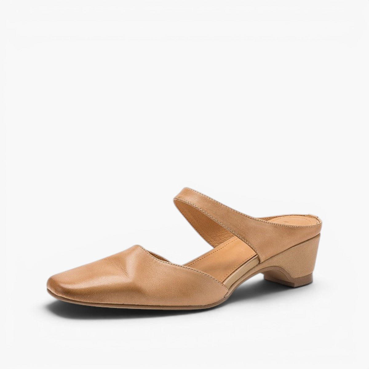 Amelie | Women's Square-Toe Leather Mules