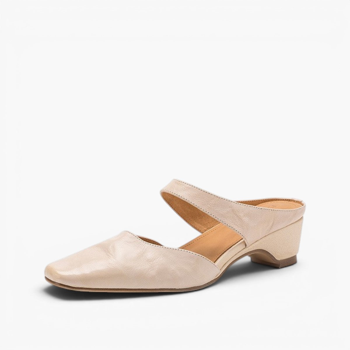 Amelie | Women's Square-Toe Leather Mules