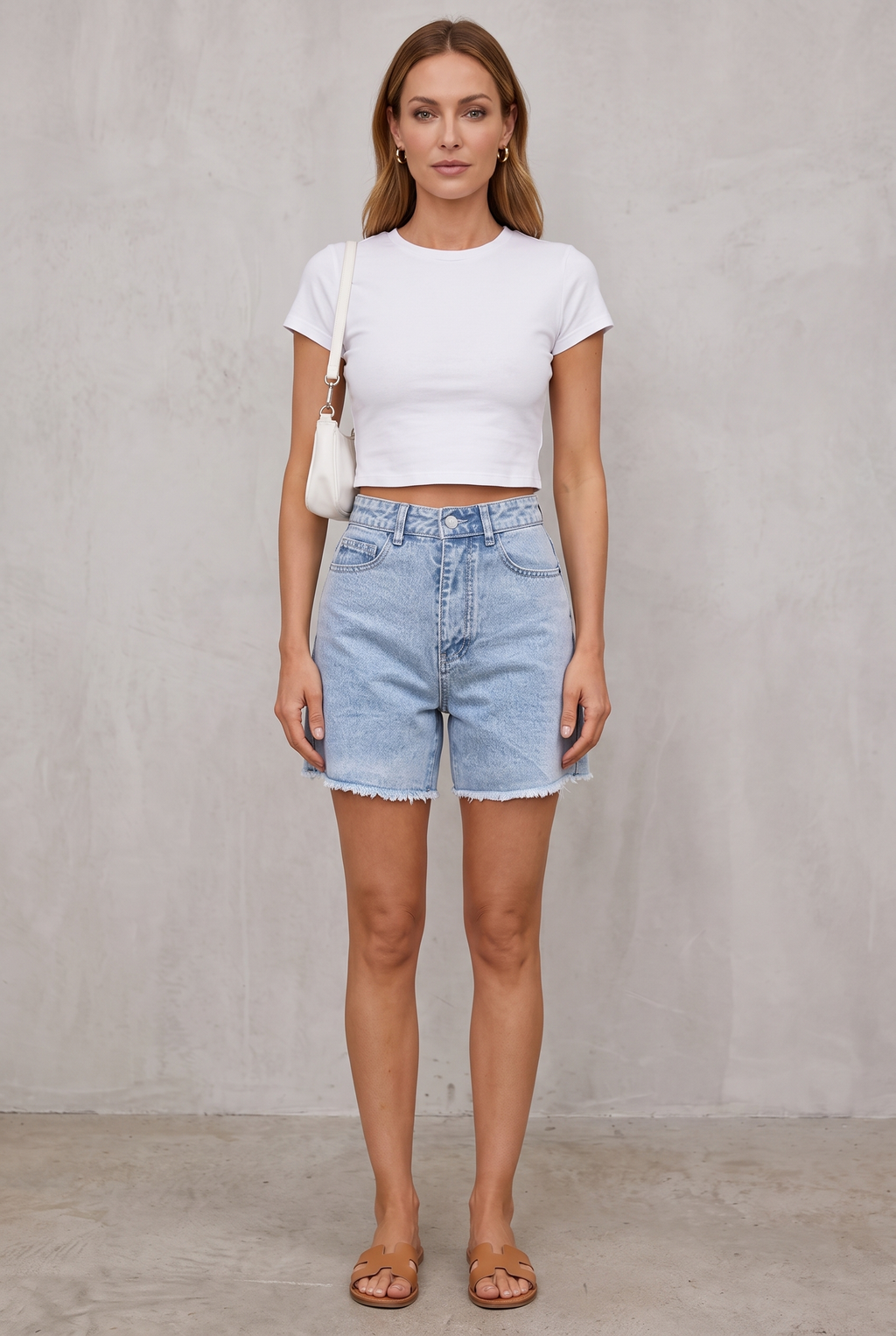 High Waist Fray Hem
