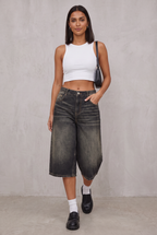 Wide Leg Cropped Denim