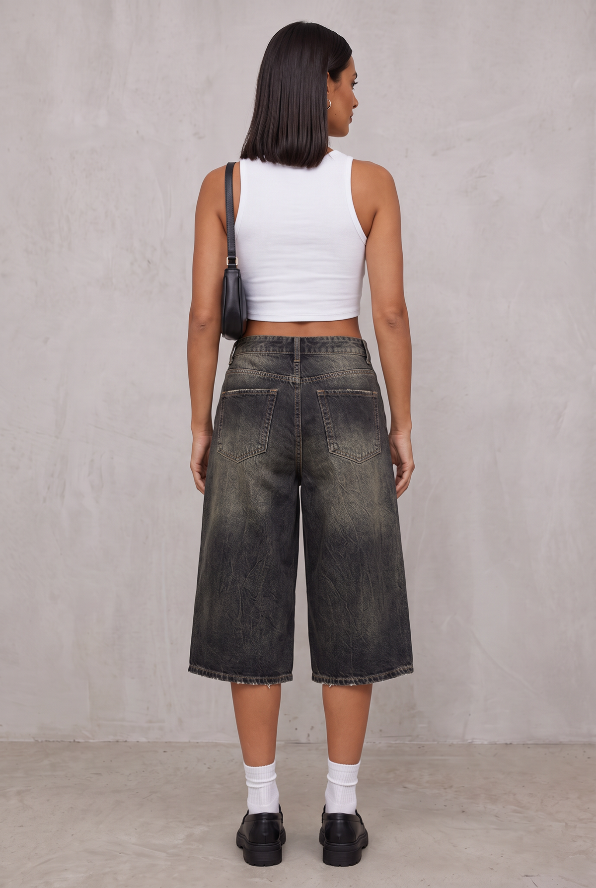 Wide Leg Cropped Denim