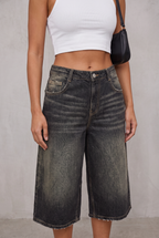 Wide Leg Cropped Denim