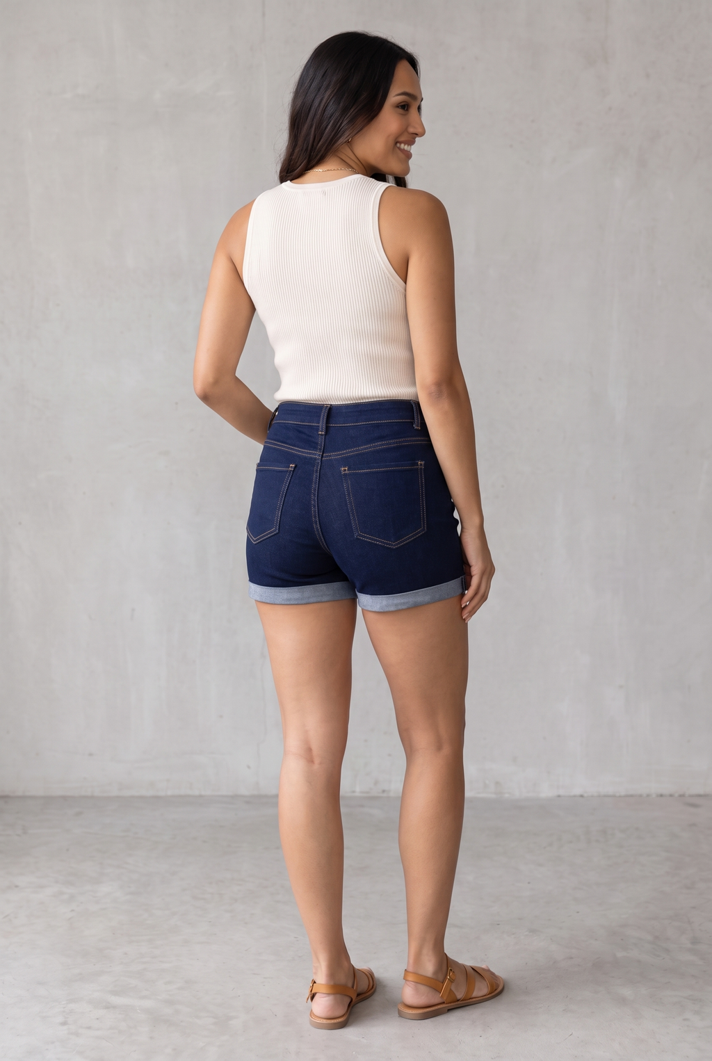 High Waisted Cuffed