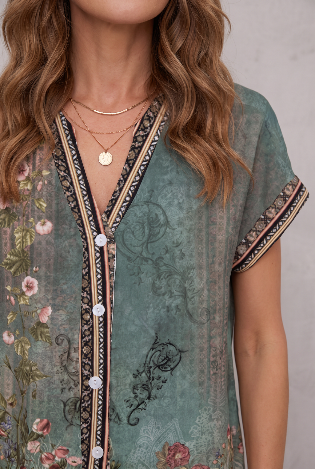 Watercolor Petal Blouse