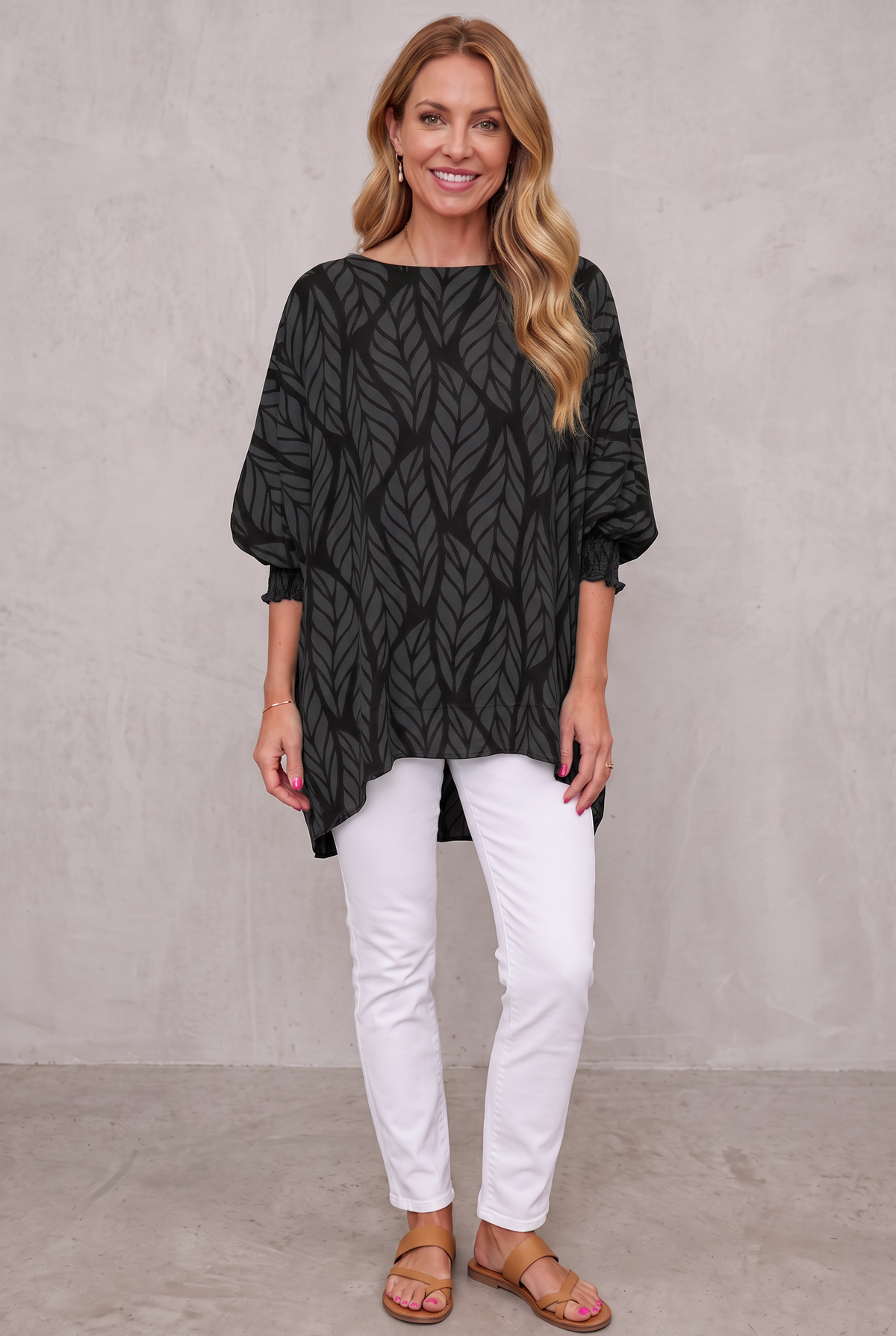 Puff Sleeve Blouse - Black