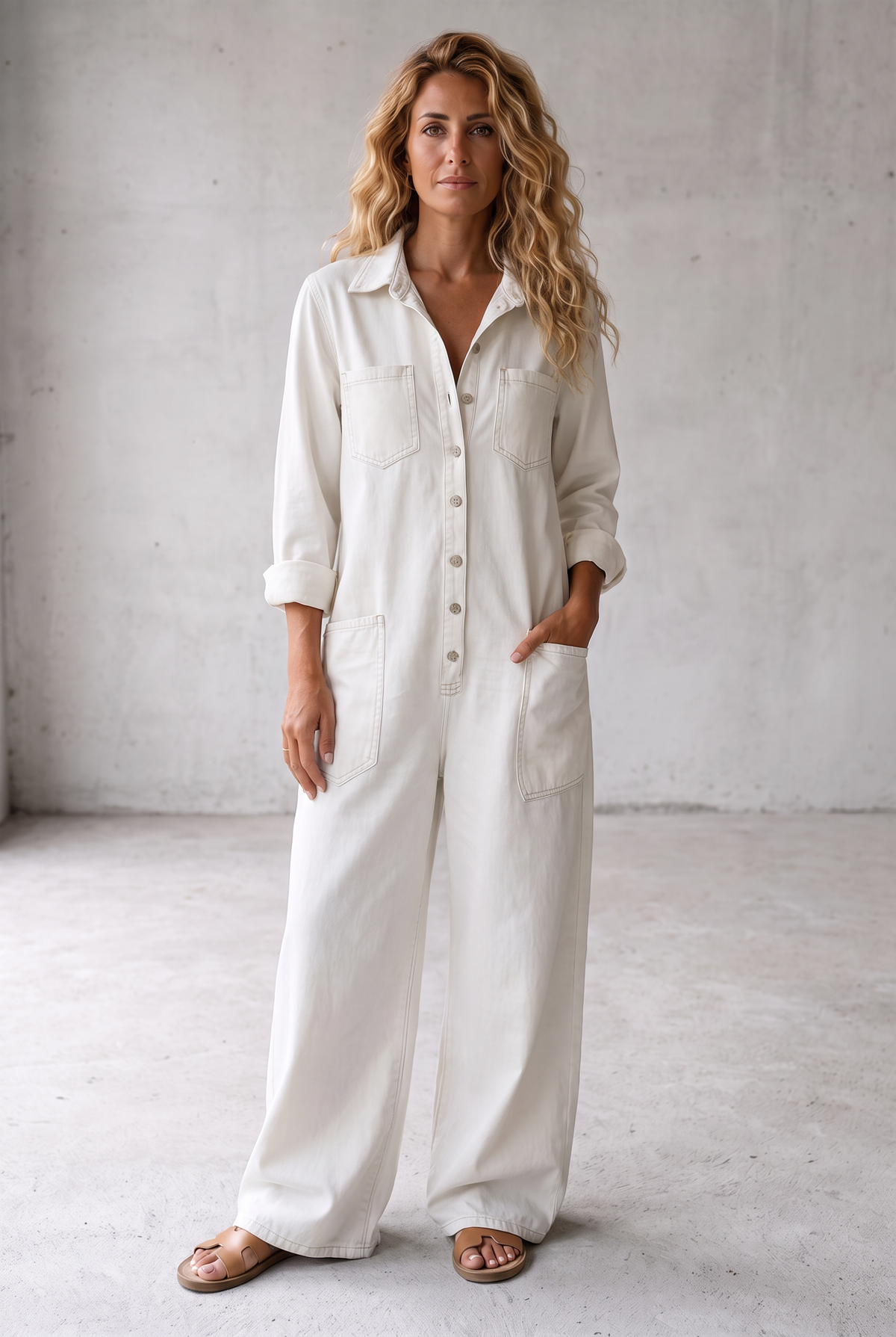 Casual One Piece Outfit - White