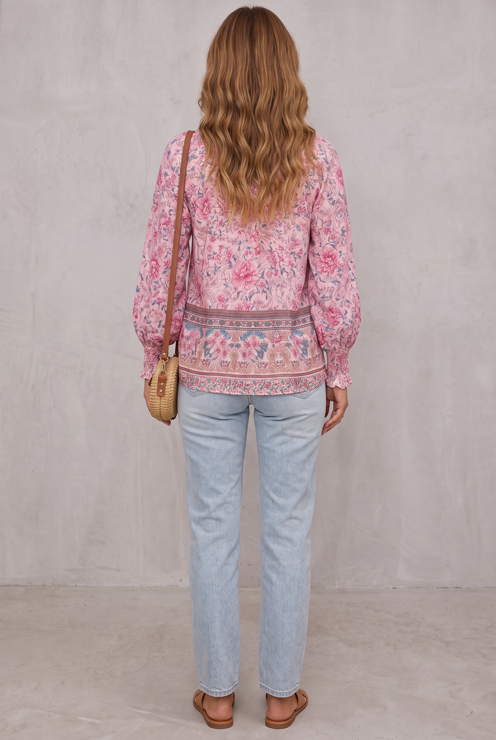 Bohemian Blouse with Flowers