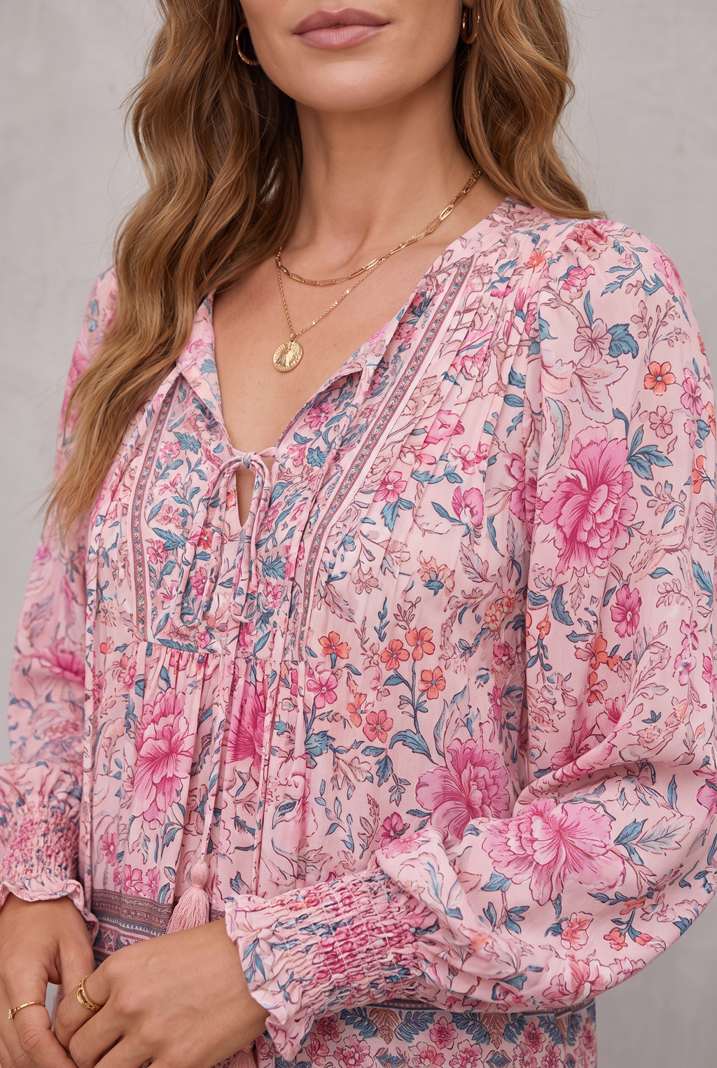 Bohemian Blouse with Flowers