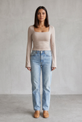 Sculpting Square Neck Top For Women