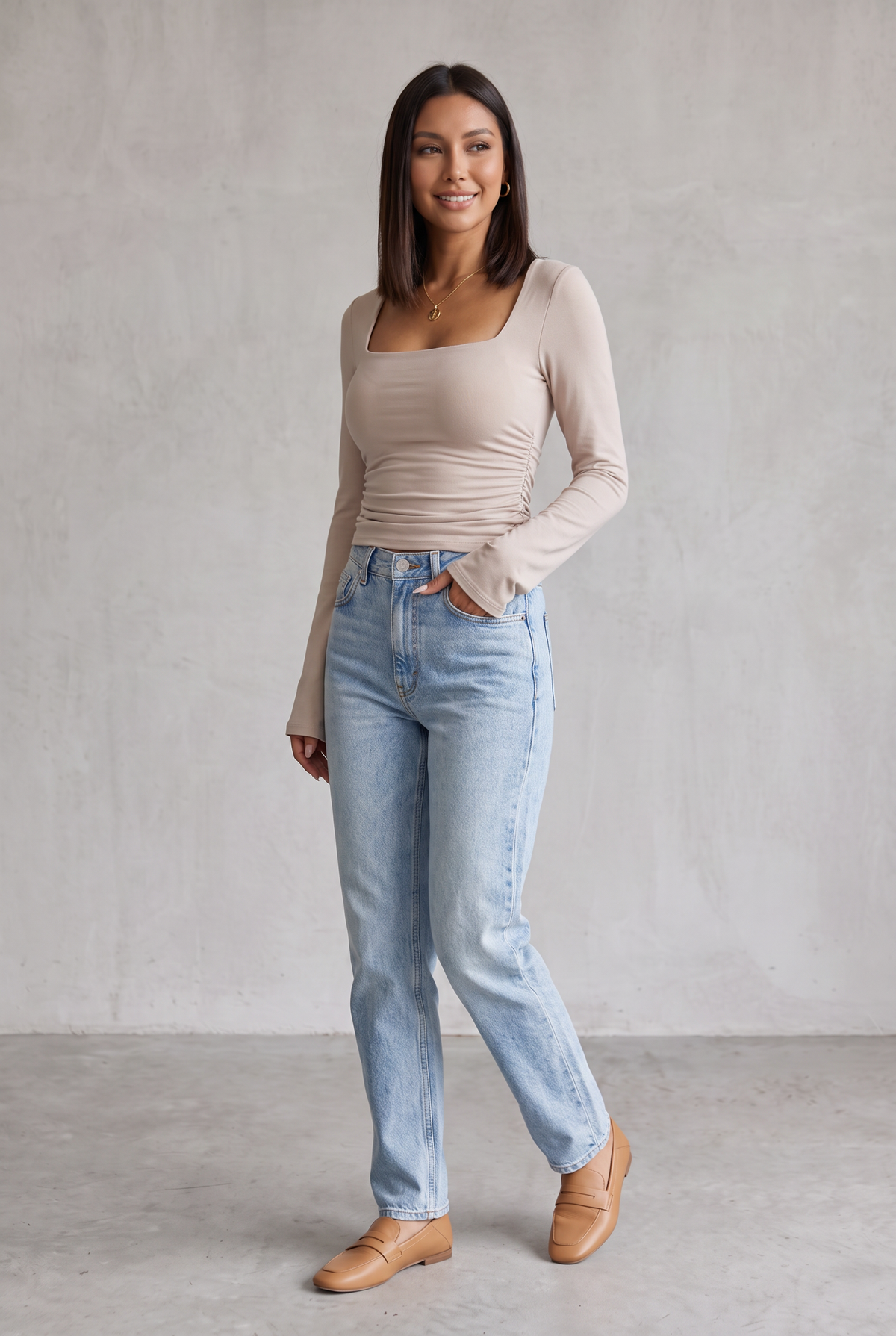 Sculpting Square Neck Top For Women