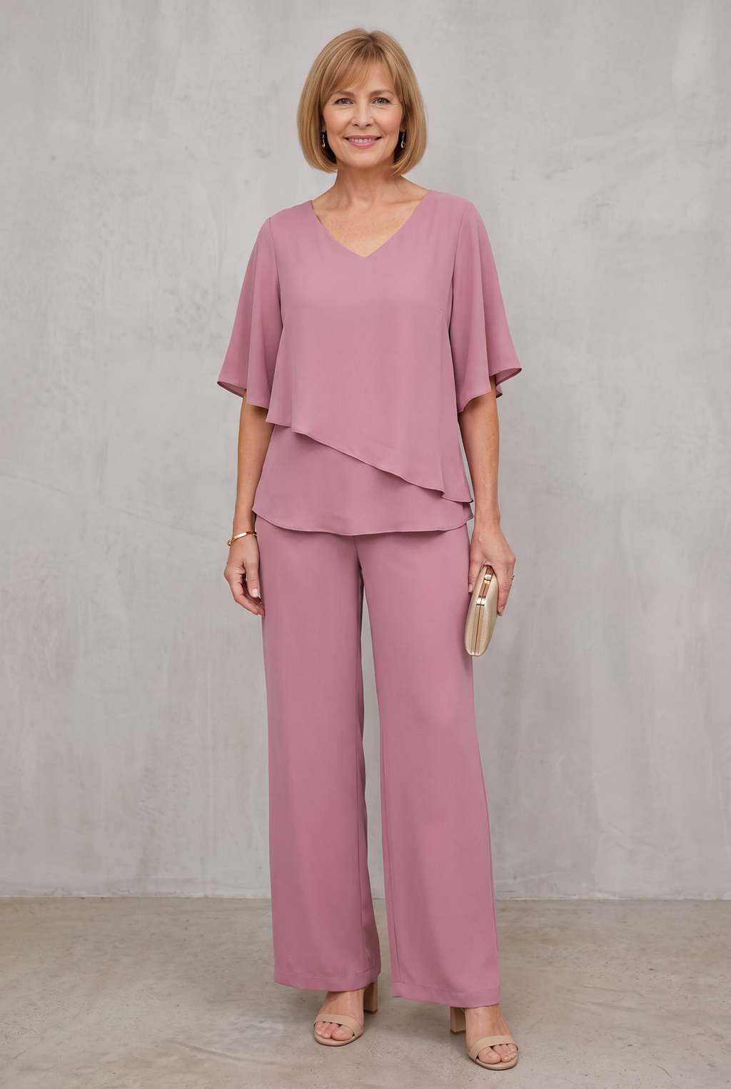 Elegant Two-Piece Chiffon Set For Women
