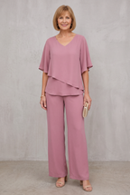 Elegant Two-Piece Chiffon Set For Women