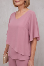 Elegant Two-Piece Chiffon Set For Women