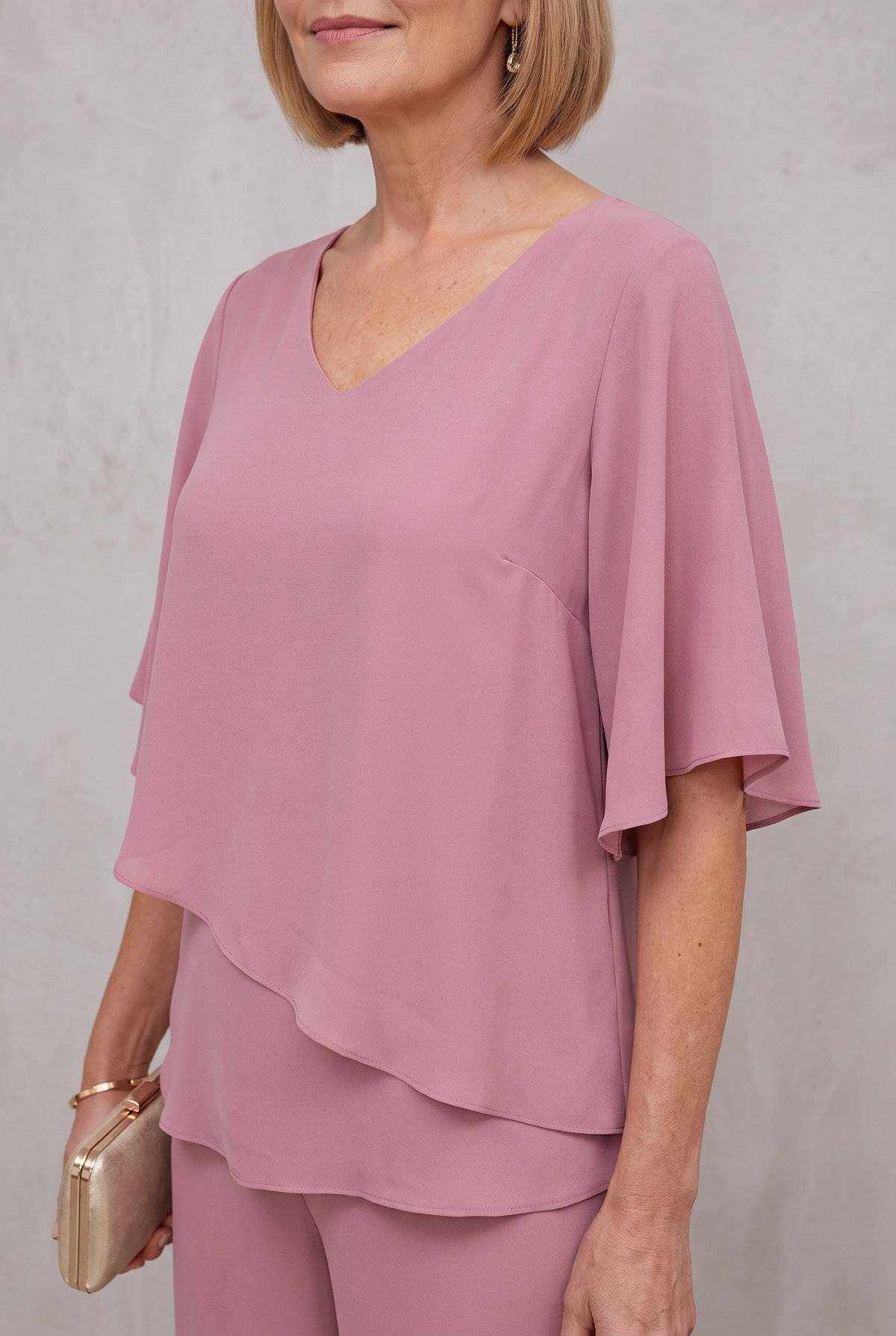 Elegant Two-Piece Chiffon Set For Women