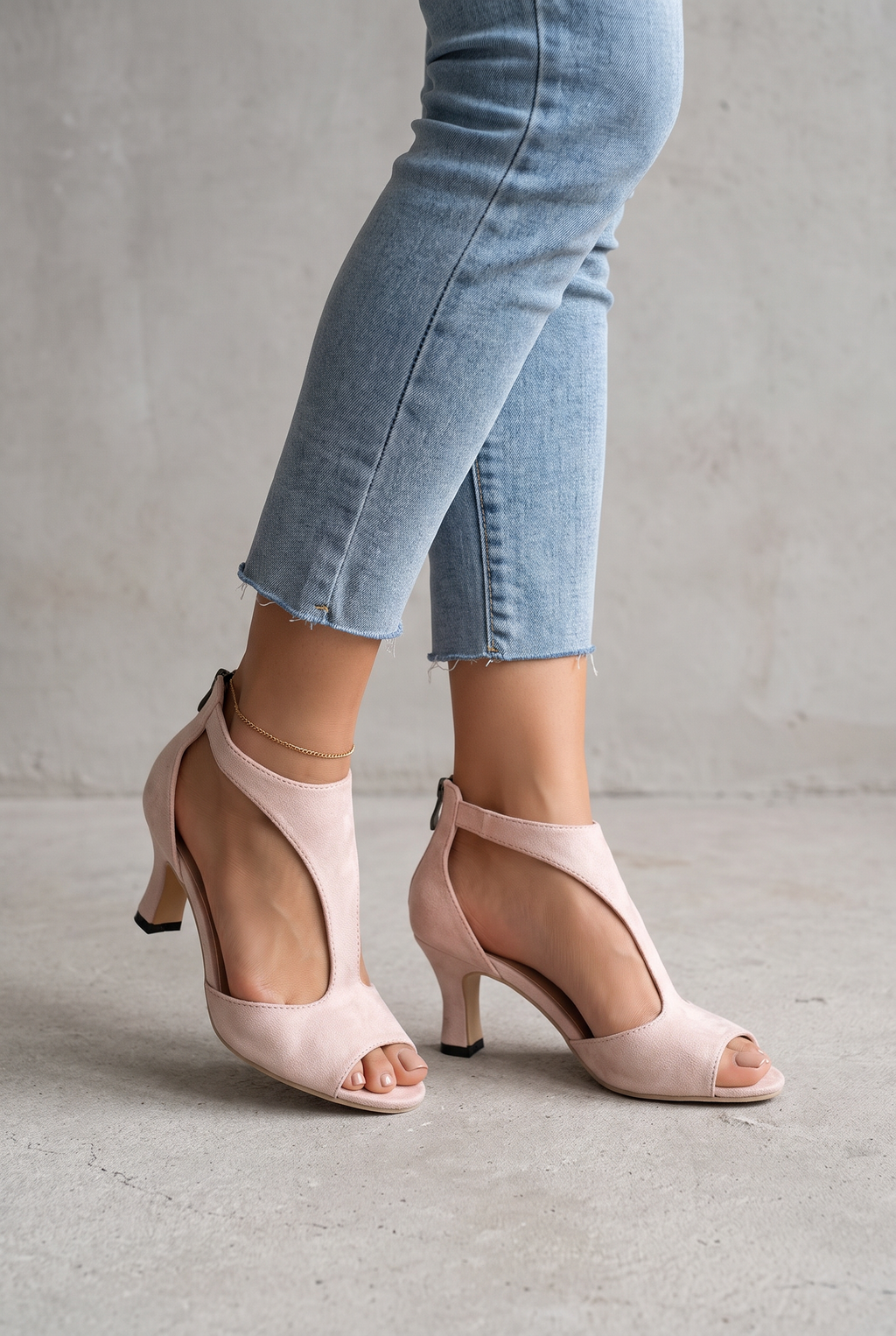 Elegant Open Toe Heels For Women