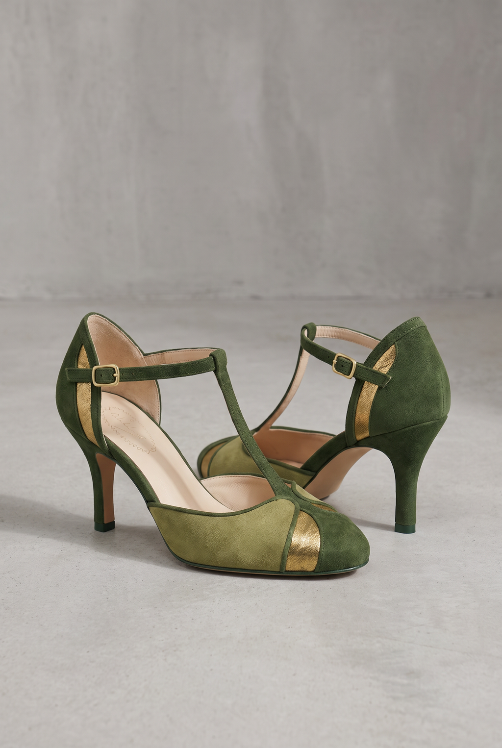 Sophisticated Suede T-Strap Heels