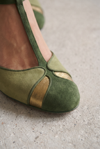 Sophisticated Suede T-Strap Heels