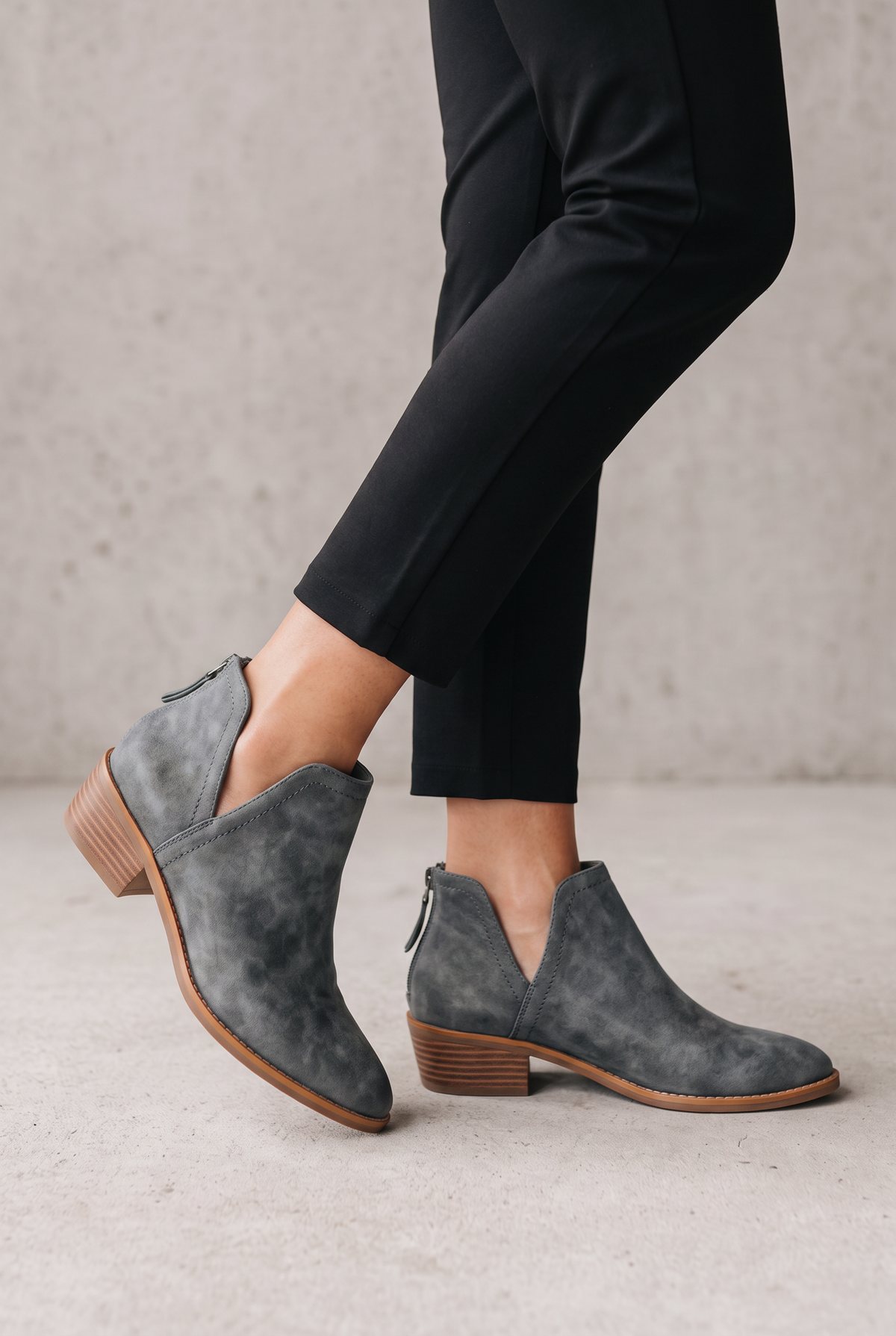 Elegant Everyday Ankle Boots For Women - Gray