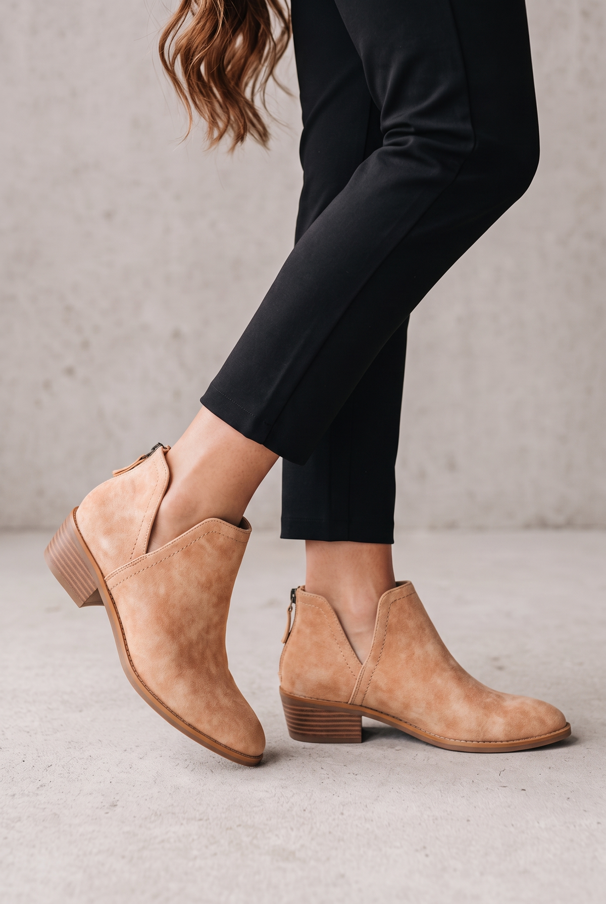 Elegant Everyday Ankle Boots For Women - Apricot