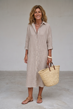 Relaxed Striped Shirt Dress