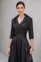 Elegant V-Neck Evening Dress
