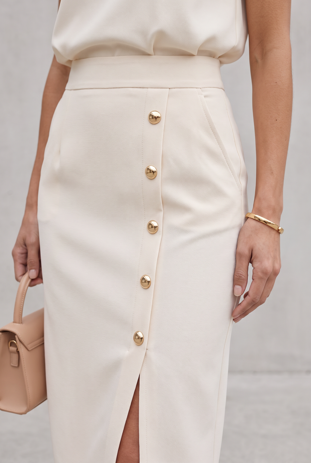 Midi Dress with Side Slit