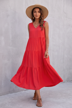 Flowing Tiered Maxi Dress
