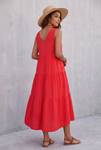 Flowing Tiered Maxi Dress