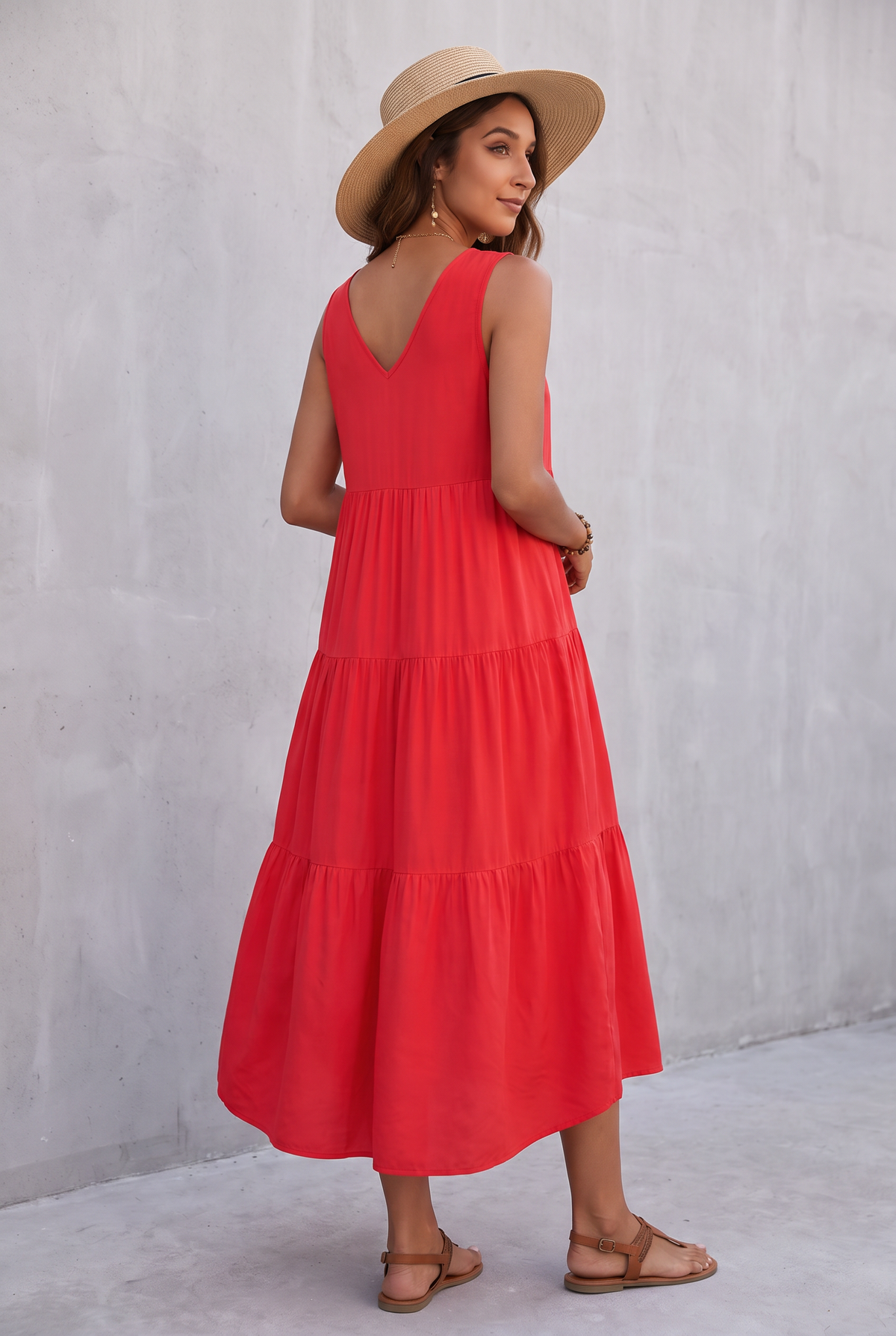 Flowing Tiered Maxi Dress