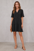 Casual V-Neck Mini Dress