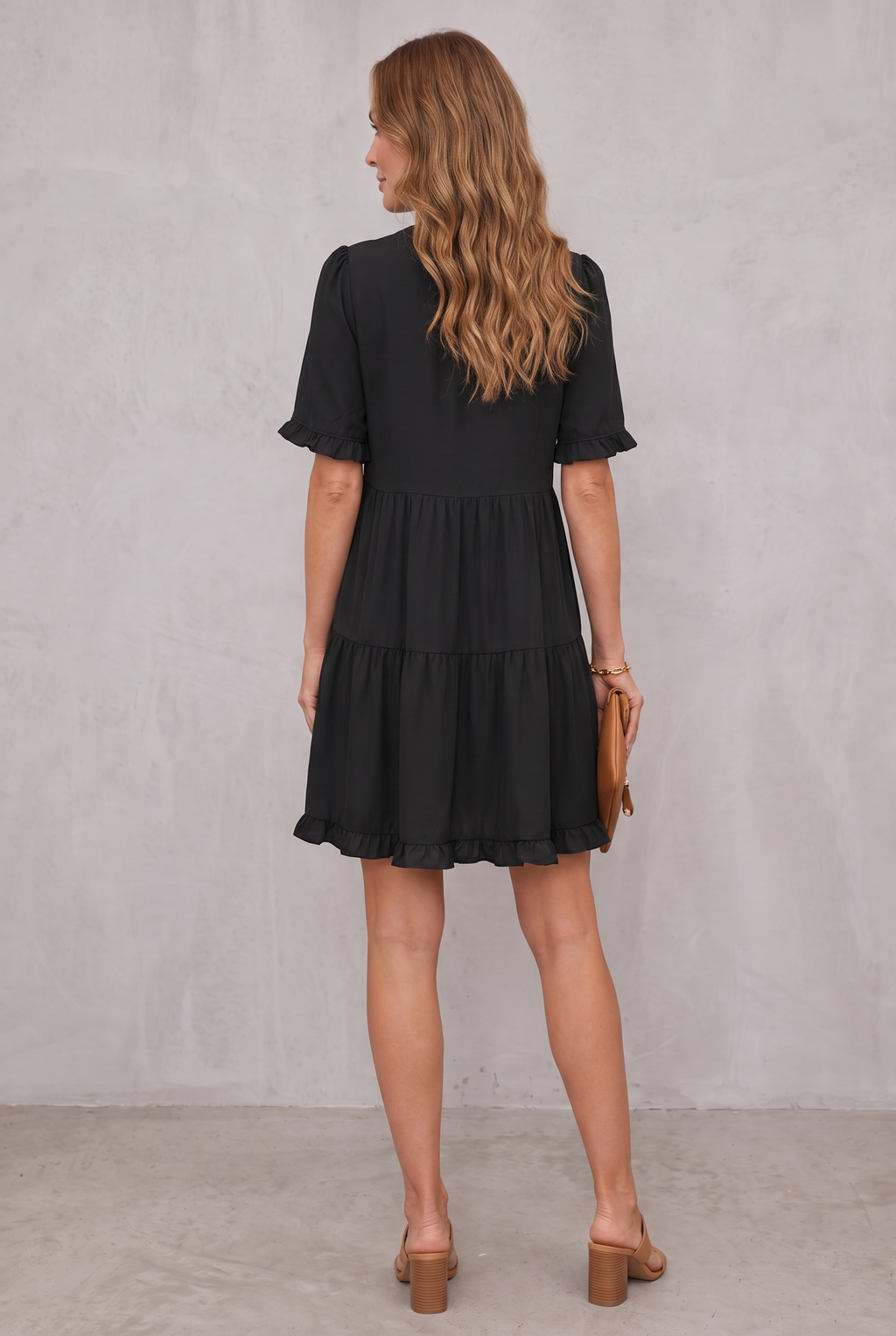 Casual V-Neck Mini Dress