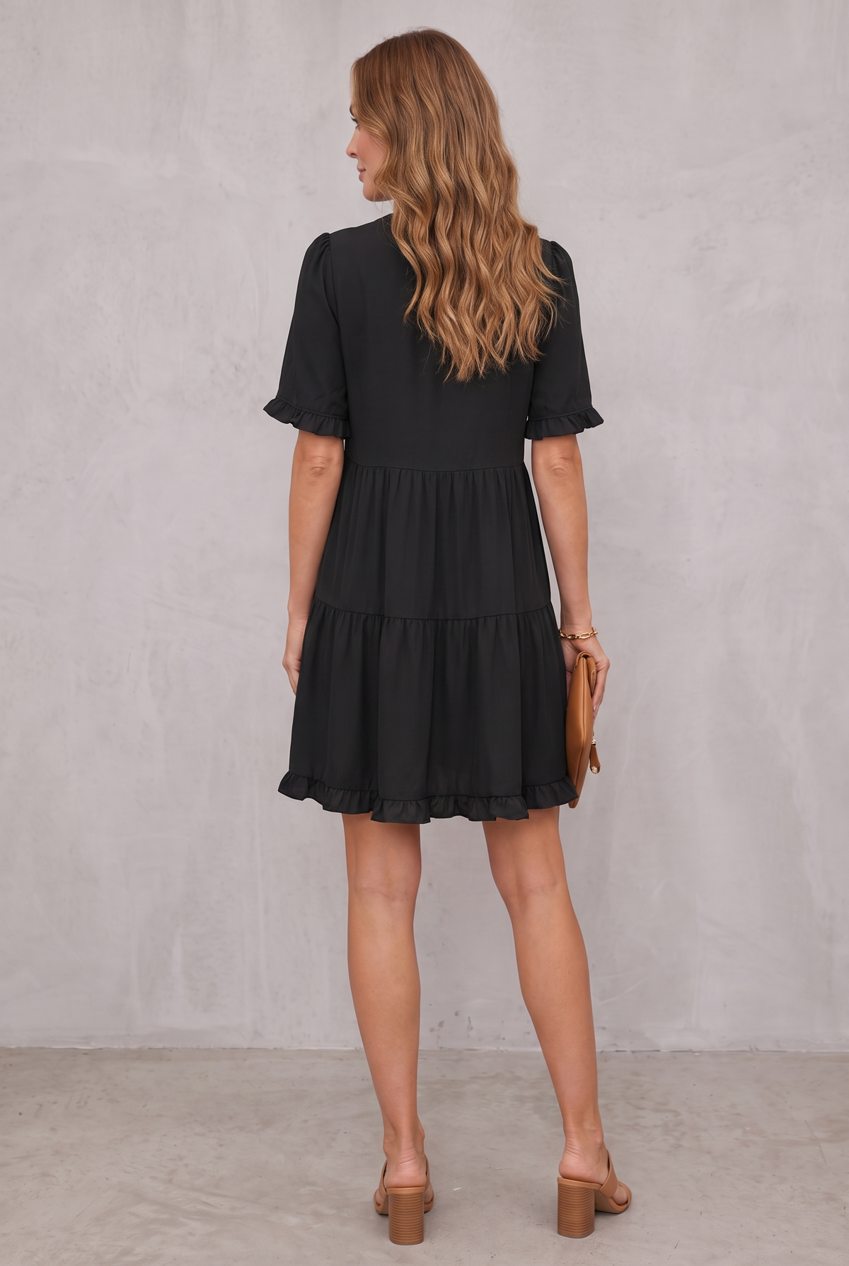 Casual V-Neck Mini Dress
