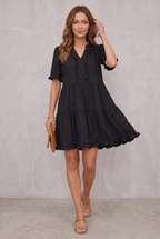 Casual V-Neck Mini Dress