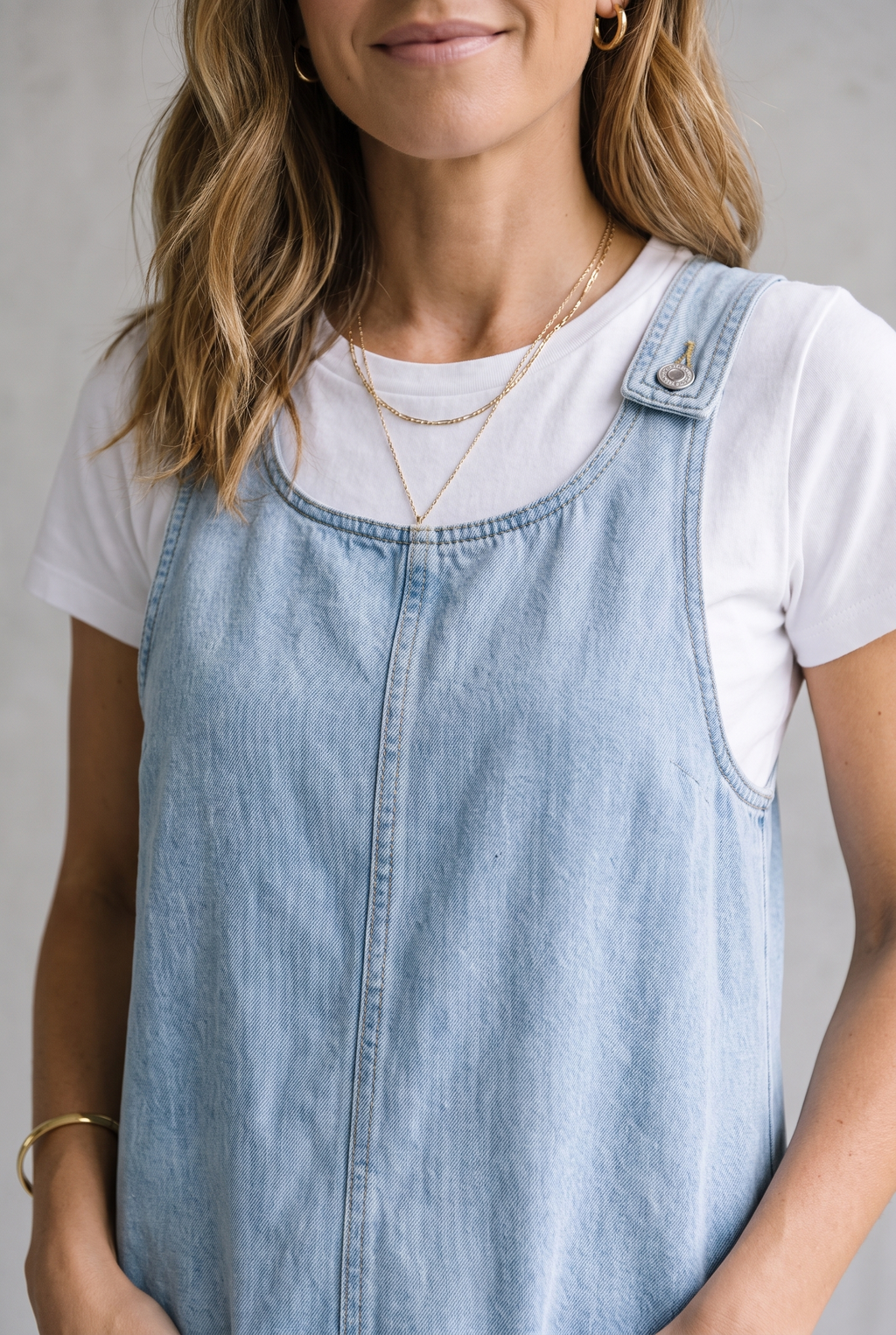 Comfortable Sleeveless Denim Dress