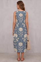 Classic Boho Sleeveless Midi Dress