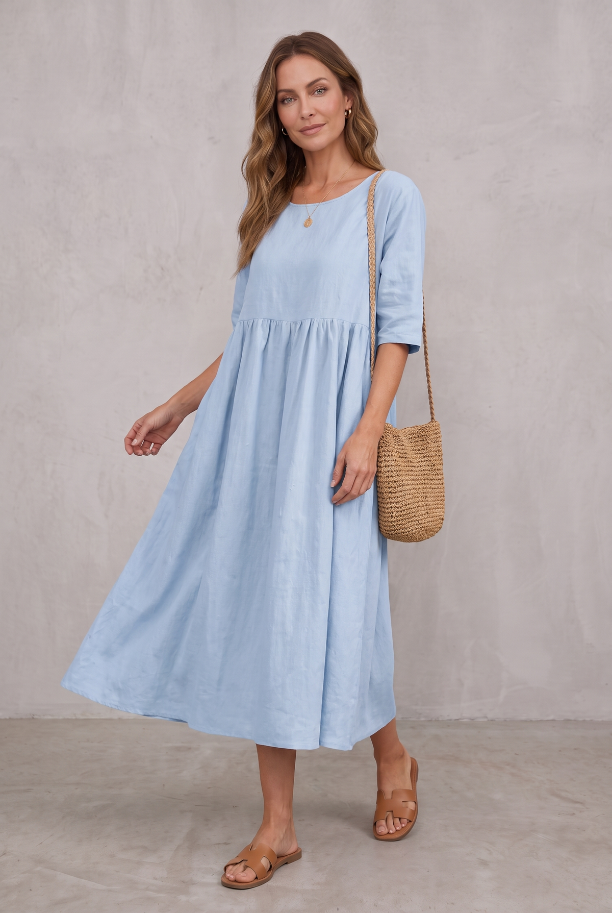 Classic Mid Sleeve Dress