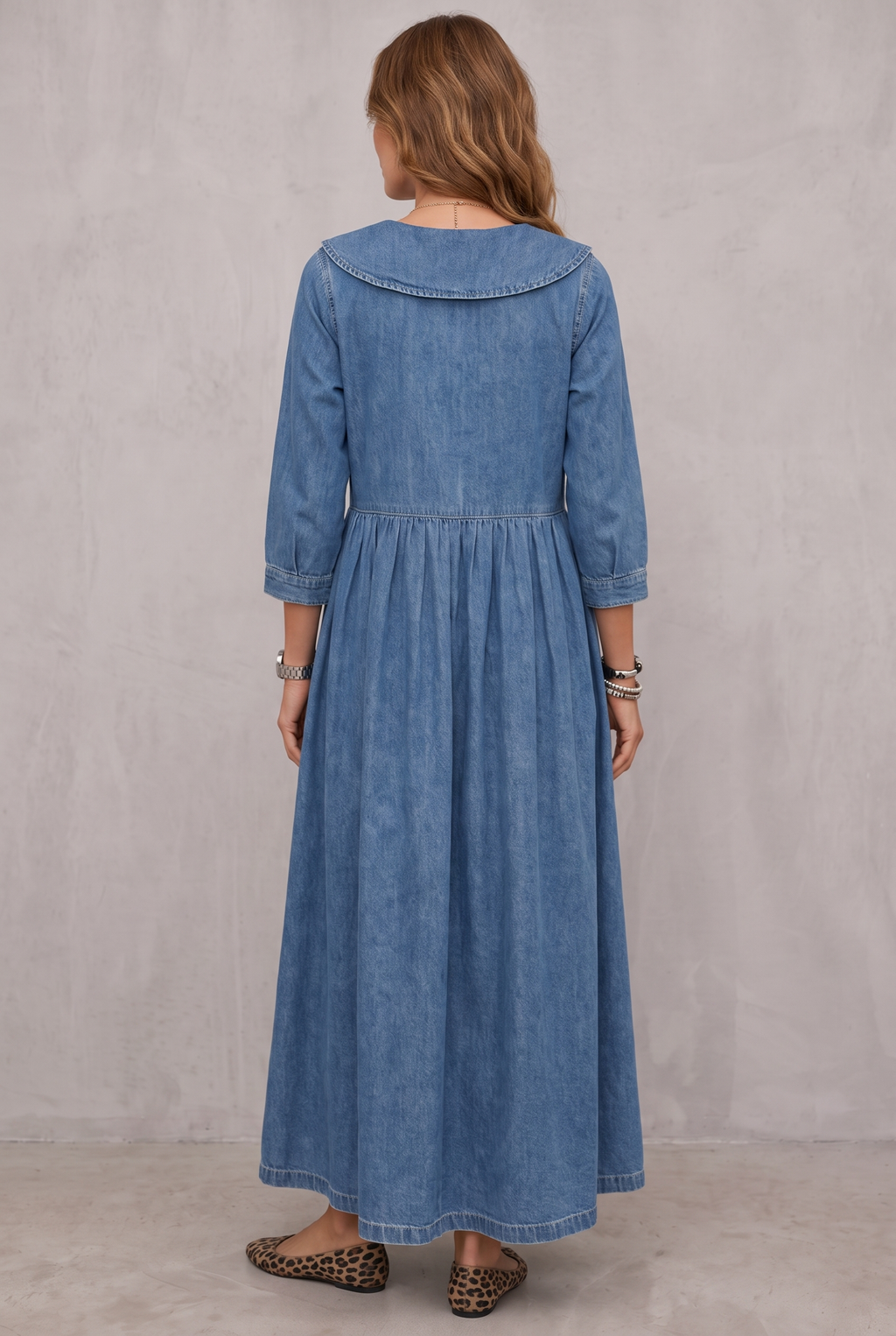 Everyday Denim Dress in Sizes S to 3XL