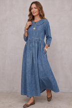 Everyday Denim Dress in Sizes S to 3XL