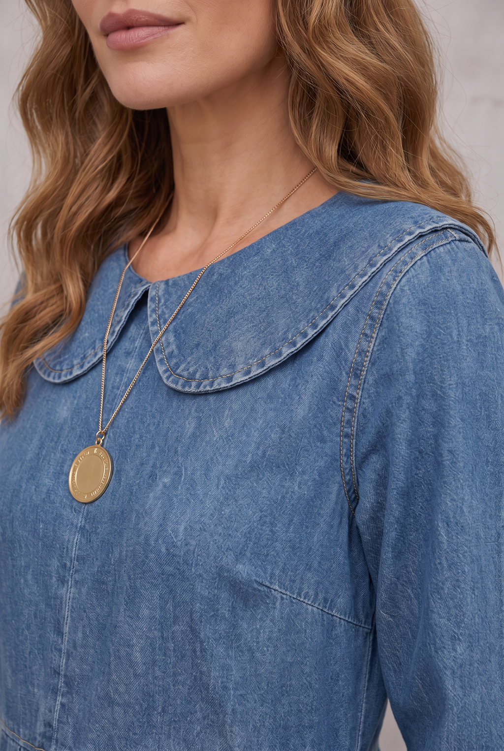 Everyday Denim Dress in Sizes S to 3XL