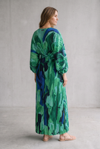 Pleated V-Neck Maxi Dress For Women