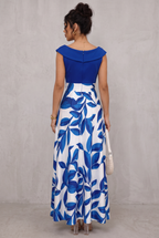 Printed V-Neck Maxi Dress For Women
