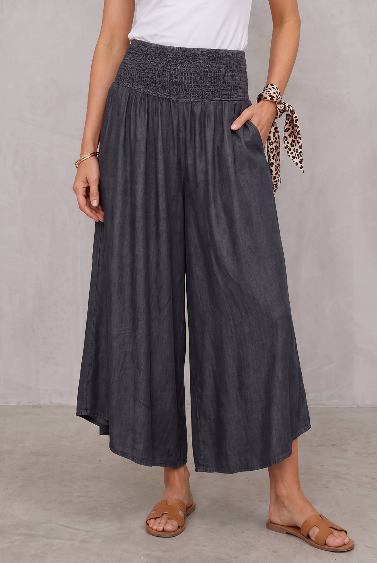 Linen Look Maxi Skirt With Elastic Waist For Women